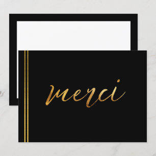 Elegante Calligraphy Merci Custom Dankeschön Card Einladung