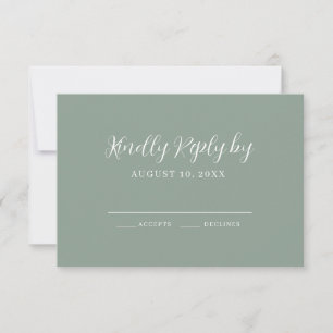 Elegante Calligraphy Modern Wedding RSVP Card