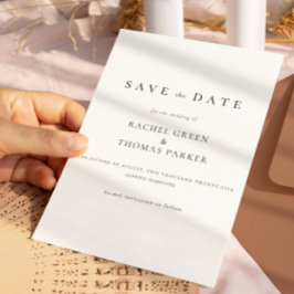 Elegante Calligraphy Monogram Schwarz-weiß Wedding Save The Date