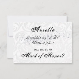 Elegante Calligraphy Regency Style Trauzeugin Einladung