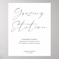 Elegante Calligraphy Script Grazing Station