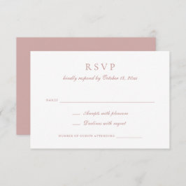 Elegante Calligraphy Script-Rose Wedding RSVP Einladung