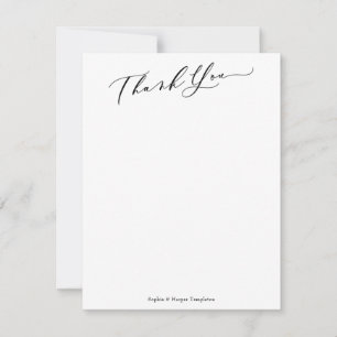 Elegante Calligraphy Simple White Danke