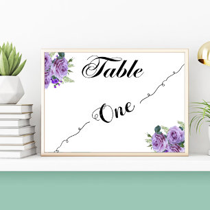 Elegante Calligraphy Table One Tischnummer