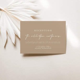 Elegante Calligraphy Wedding Reception Cards RSVP Karte