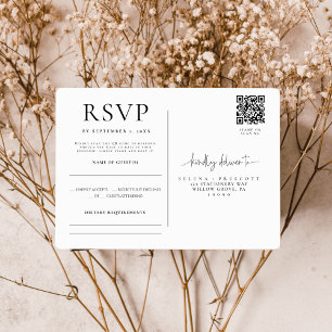 Elegante Calligraphy Wedding Response Card UAWG Postkarte