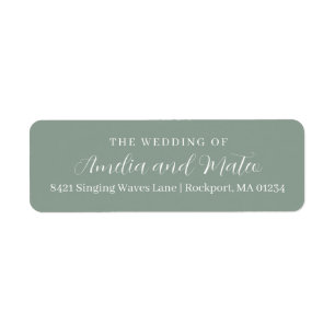 Elegante Calligraphy Wedding Rücksendeadresse