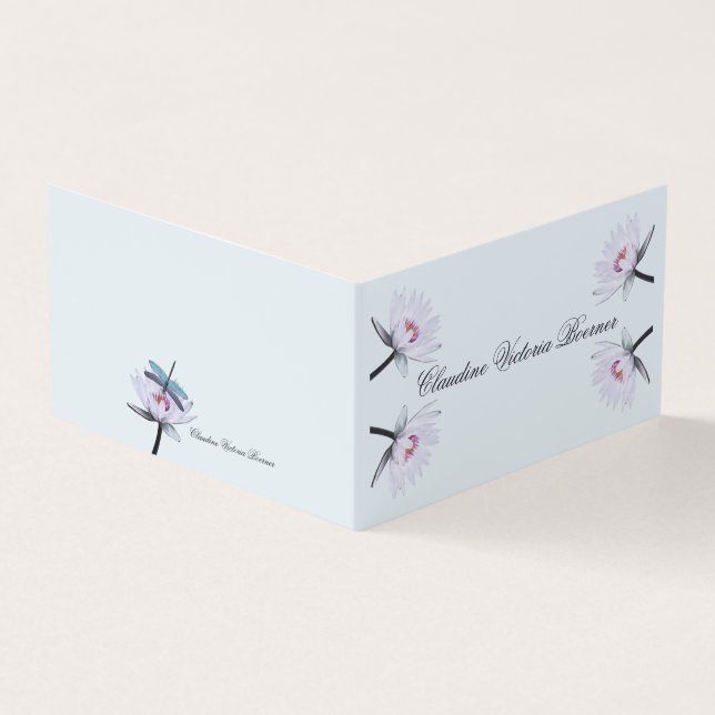 Elegante Calling Business Card Water Lilies Visitenkarten (Vorderseite)