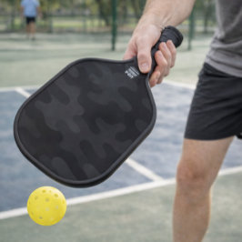 Elegante Camo Deep Black Dark Charcoal Töne Modern Pickleball Schläger