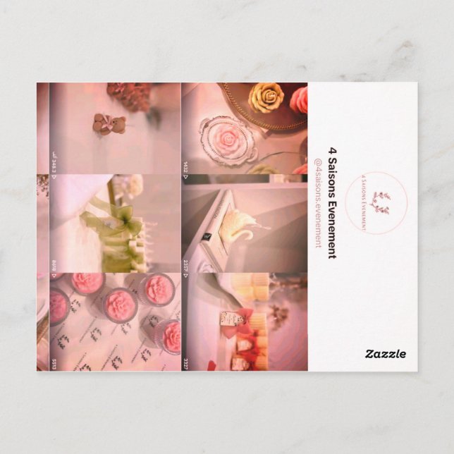 Elegante Candle Business Card | 4 Saisons.Abend Postkarte (Rückseite)