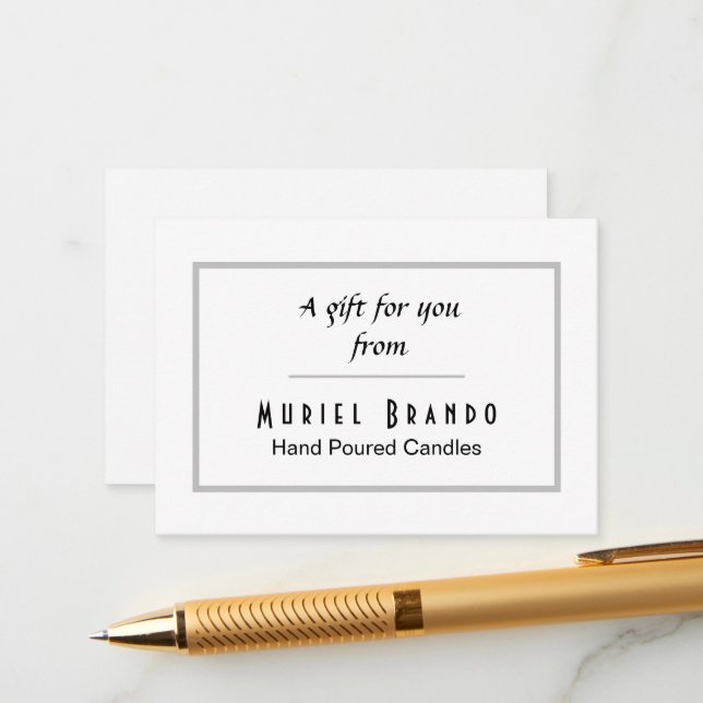 Elegante Candle Company V2 Umschließungskarte Begleitkarte (Vorderseite/Rückseite Beispiel)