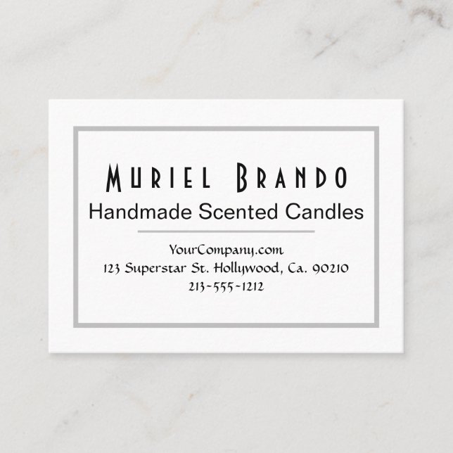 Elegante Candle Company V3 Business Card Visitenkarte (Vorderseite)