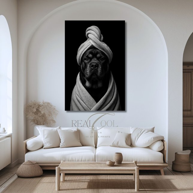 Elegante Canine Art "Duke" im Handtuch Turban Poster (Von Creator hochgeladen)