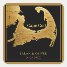 Elegante Cape Cod-Karte Hochzeit