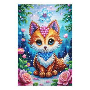 Elegante Cat 5D Diamant Painting Kit Bohrwand Fotodruck