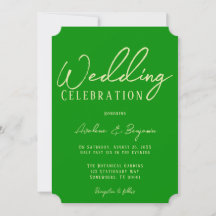 Elegante Celery and Forest Green Wedding