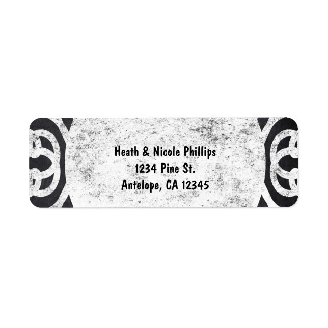 Elegante Chalk Frame Einladungsadressen-Labels (Vorne)