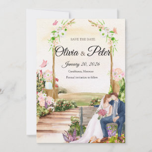 Elegante Chalkboard Hochzeit Einladung mit Liebe