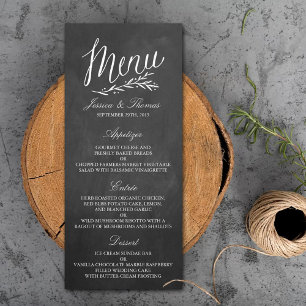 Elegante Chalkboard Wedding Menu Vorlagen