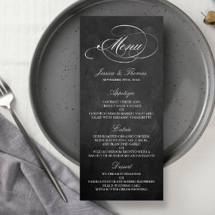 Elegante Chalkboard Wedding Menu Vorlagen