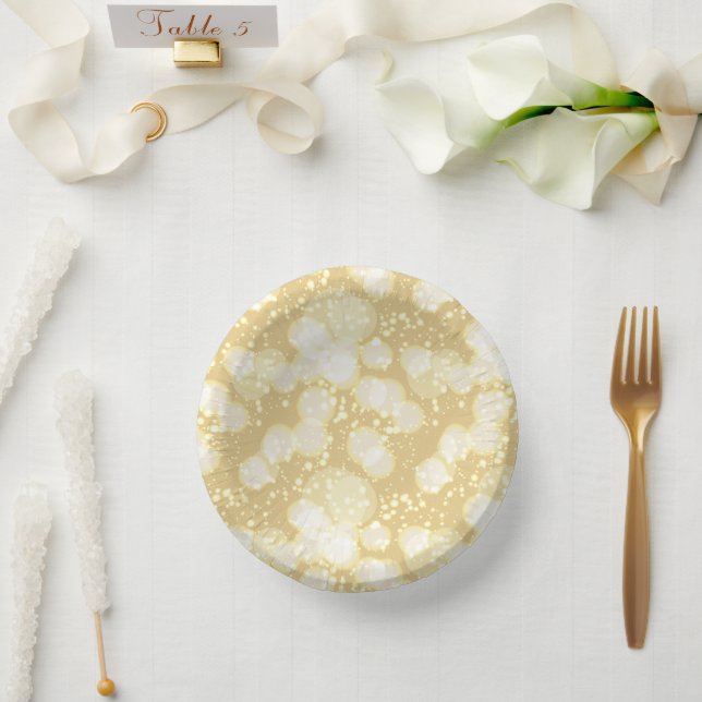 Elegante Champagne Bubbles Paper Teller (Hochzeit)