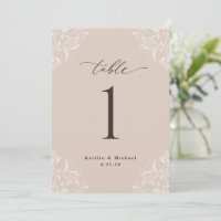 Elegante Champagne Tan 12x18 Wedding Tischnummern