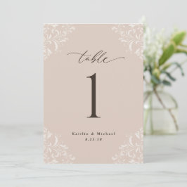 Elegante Champagne Tan 12x18 Wedding Tischnummern