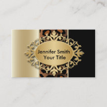 Elegante Champagne und schwarzer Leopard-Druck