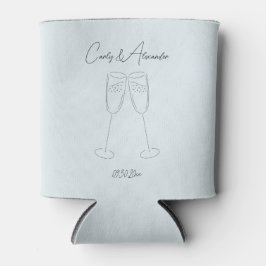 Elegante Champagne Wedding Verlobung kann kühlen Dosenkühler