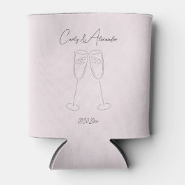 Elegante Champagne Wedding Verlobung kann kühlen Dosenkühler