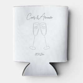 Elegante Champagne Wedding Verlobung kann kühlen Dosenkühler
