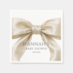 Elegante Champagner-Satin-Schleifen-Baby-Mädchen-P Serviette
