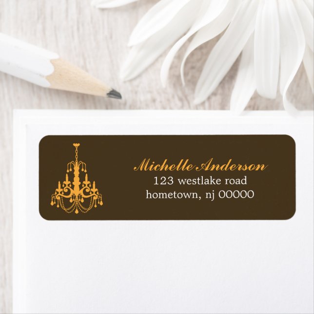 Elegante Chandelier Address Labels (Insitu)