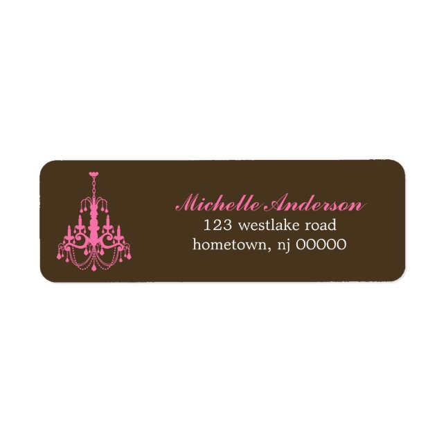Elegante Chandelier Address Labels (Vorne)