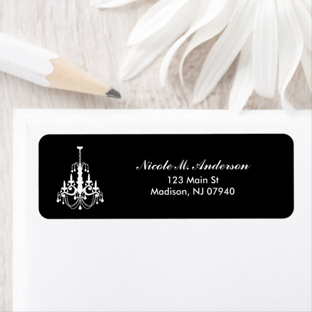 Elegante Chandelier Address Labels Rücksendeadress (Insitu)