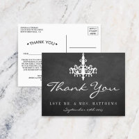 Elegante Chandelier Chalkboard Wedding Collection