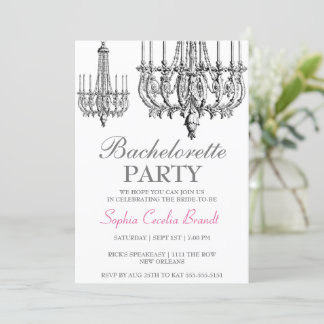 Elegante Chandelier-Party Einladung