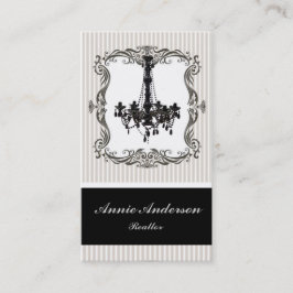 Elegante Chandelier Real Anwesen Business Cards Visitenkarte