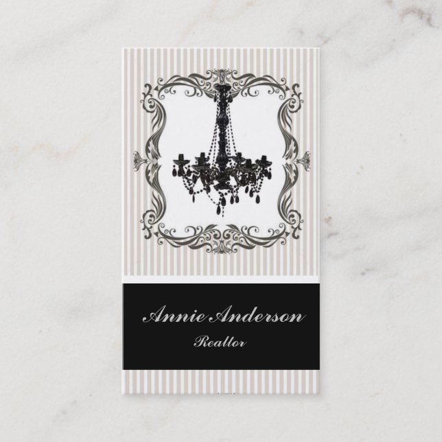 Elegante Chandelier Real Anwesen Business Cards Visitenkarte (Vorderseite)
