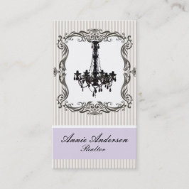 Elegante Chandelier Real Anwesen Business Cards Visitenkarte