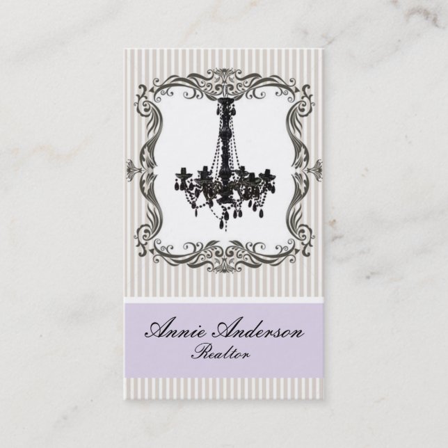 Elegante Chandelier Real Anwesen Business Cards Visitenkarte (Vorderseite)