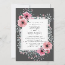 ELEGANTE CHARCOAL INVITE