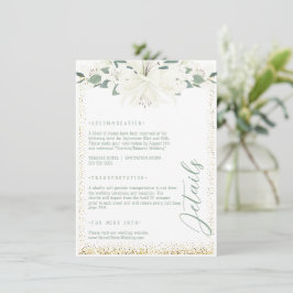 Elegante Charm Green Wildblume Wedding Begleitkarte