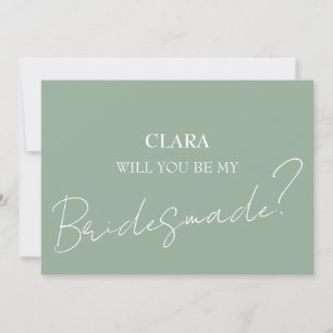 Elegante Charm Green Wildblume Wedding Bridesmade Einladung