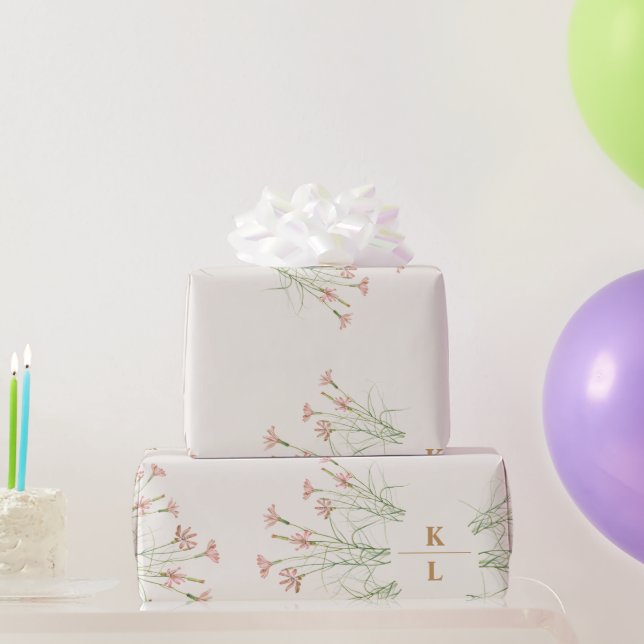 Elegante Charm Wild Blume Wedding Geschenkpapier (Partygeschenke)