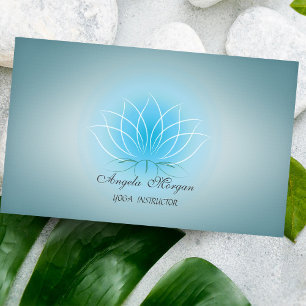 Elegante Charming Beruflich Blue Lotus Blume Visitenkarte