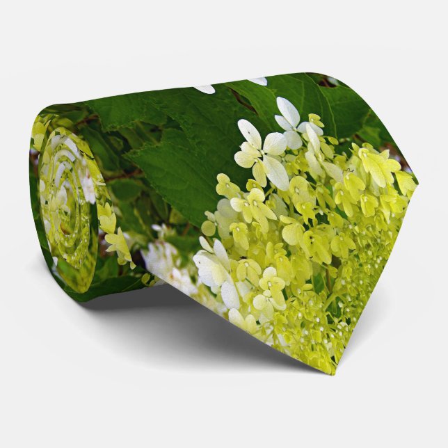 Elegante Chartreuse Green Limelight Hydrangea Krawatte (Gerollt)