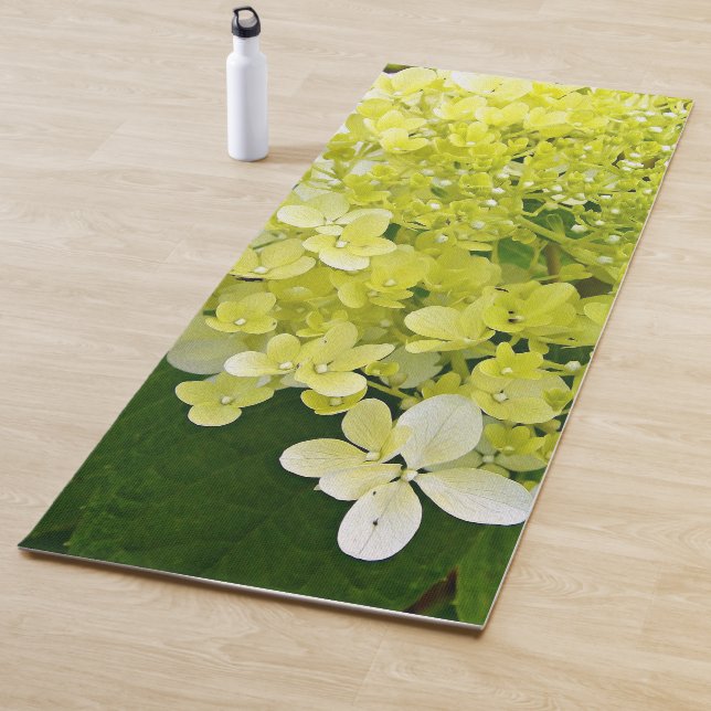 Elegante Chartreuse Green Limelight Hydrangea Yogamatte (Beispiel)