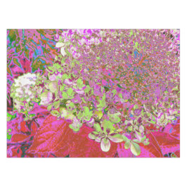 Elegante Chartreuse Green, Pink und Blue Hydrangea Tischdecke