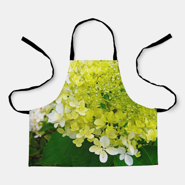 Elegante Chartreuse-Grüne Limelight-Hortensie Schürze (Vorderseite)